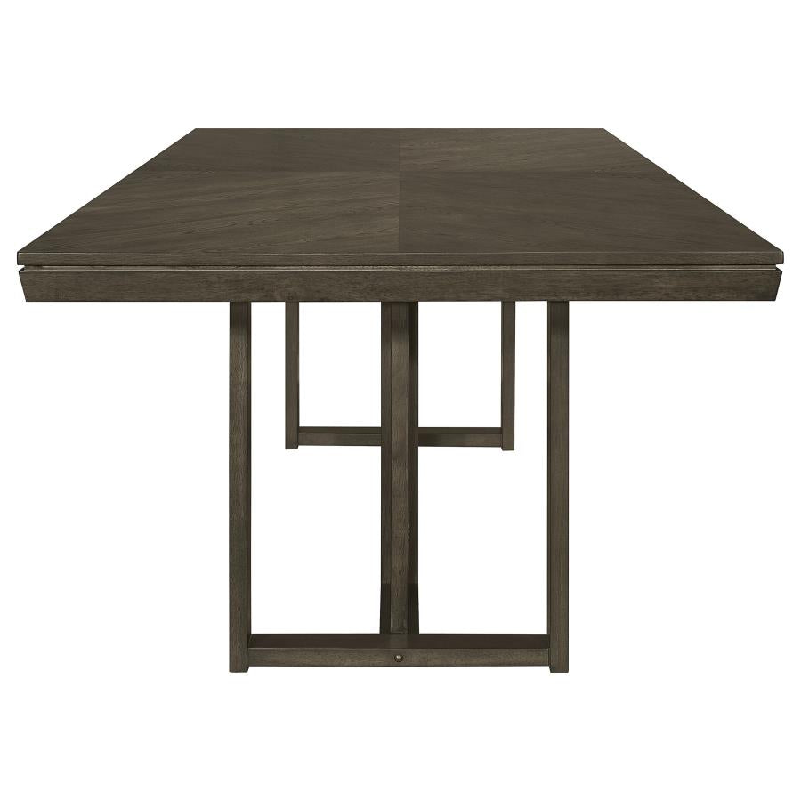 Kelly 5-piece Rectangular Dining Table Set Beige and Dark Grey