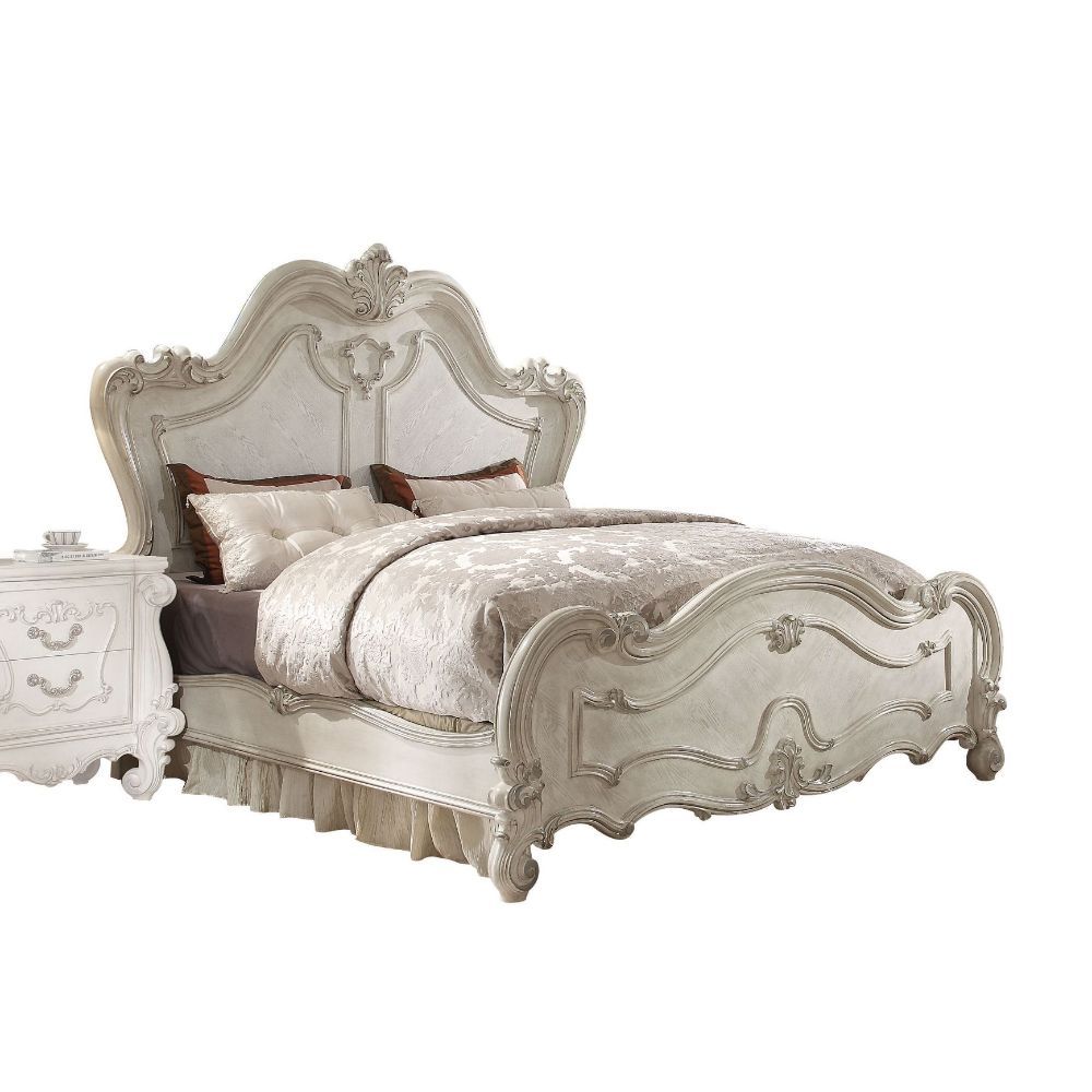 Versailles Queen Bed Bone White