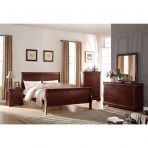 Louis Philippe Eastern King Bed Cherry Finish