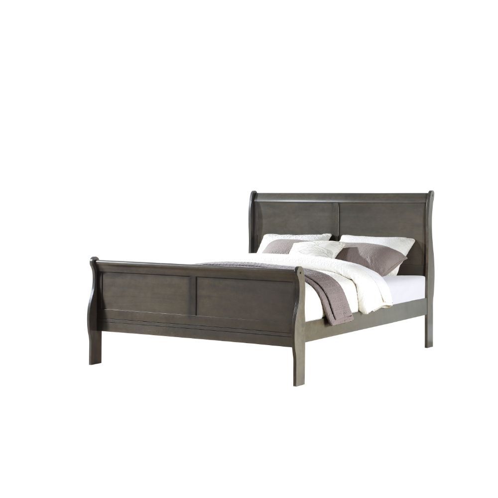 Louis Philippe Queen Bed Dark Gray