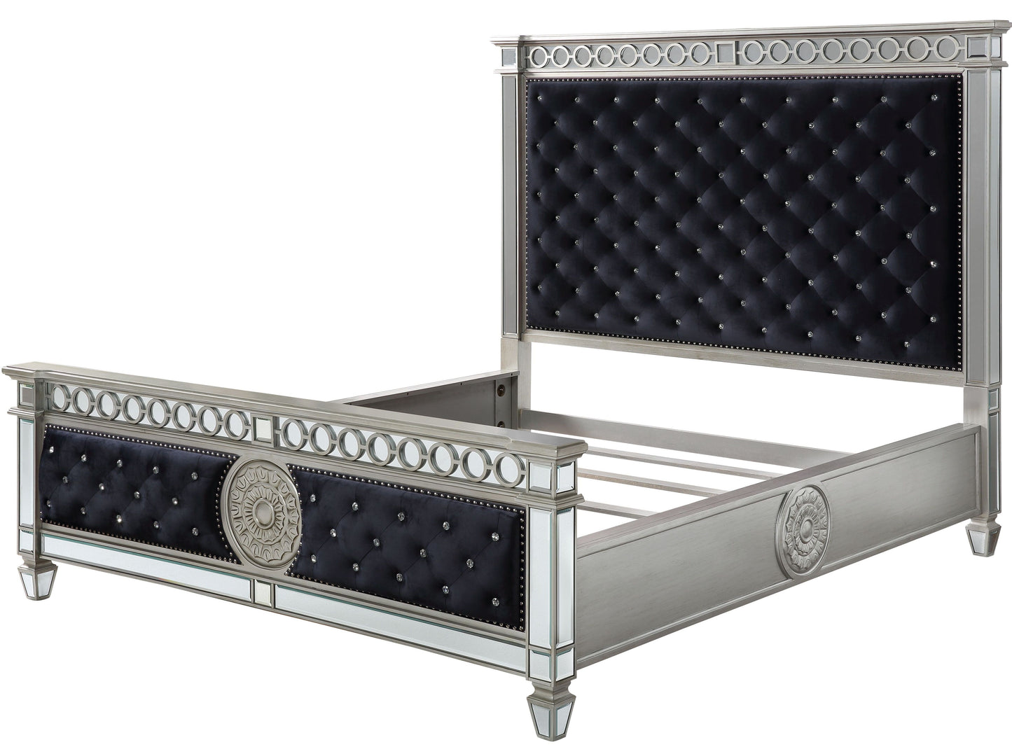 Varian Eastern King Bed Black Velvet