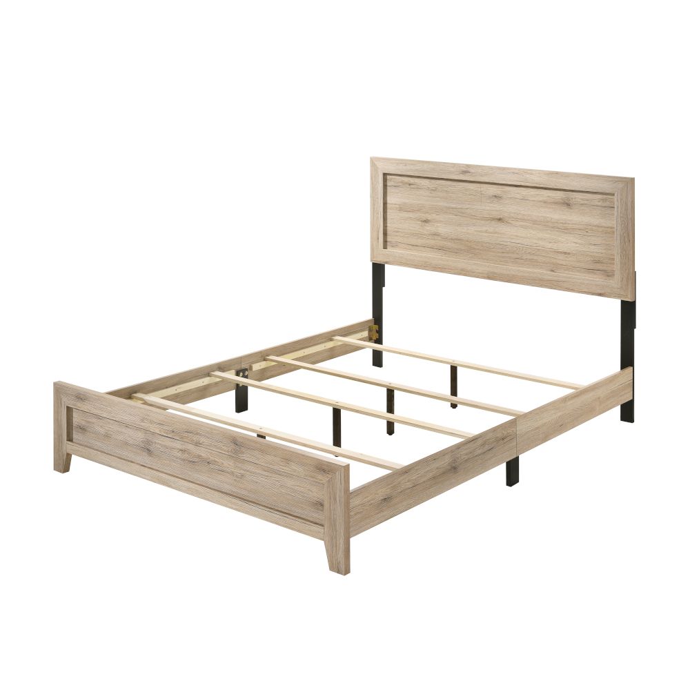 Miquell Queen Bed Natural Finish