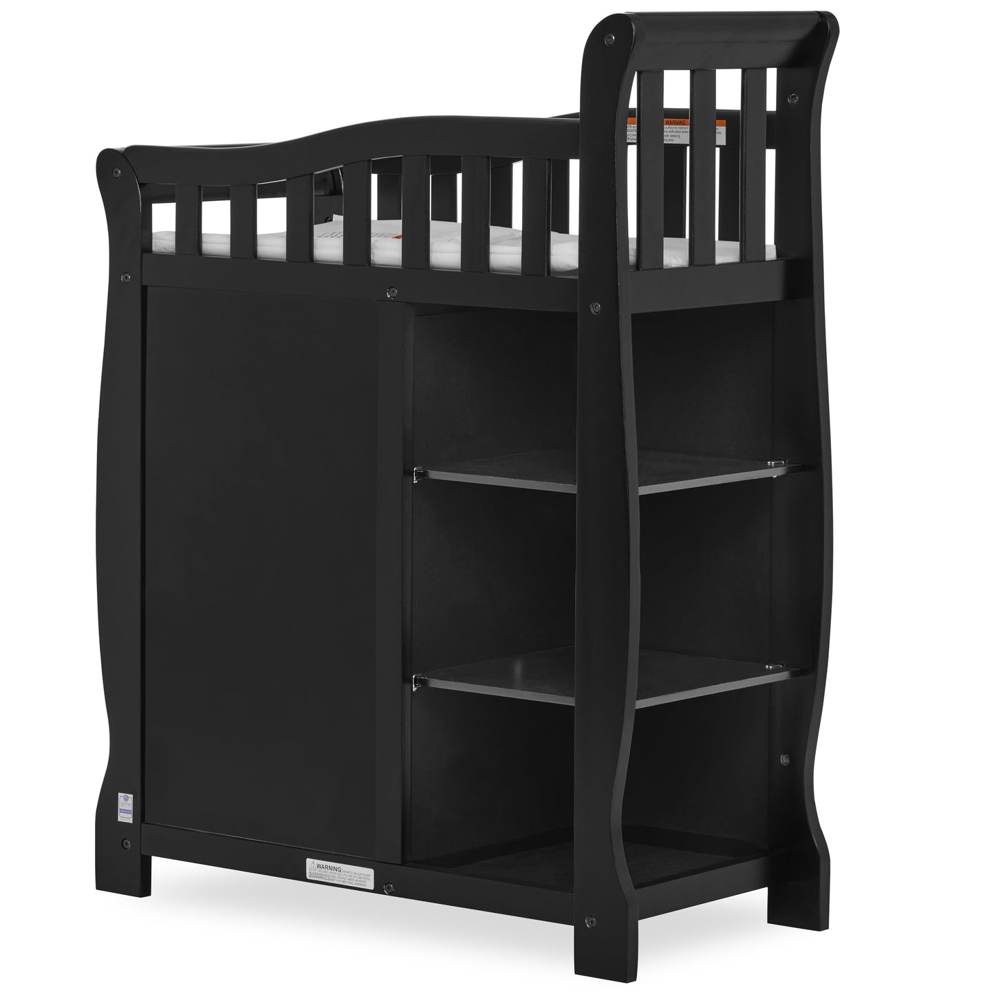 5 in 1 Brody Full Panel Convertible Crib with Changer - Black