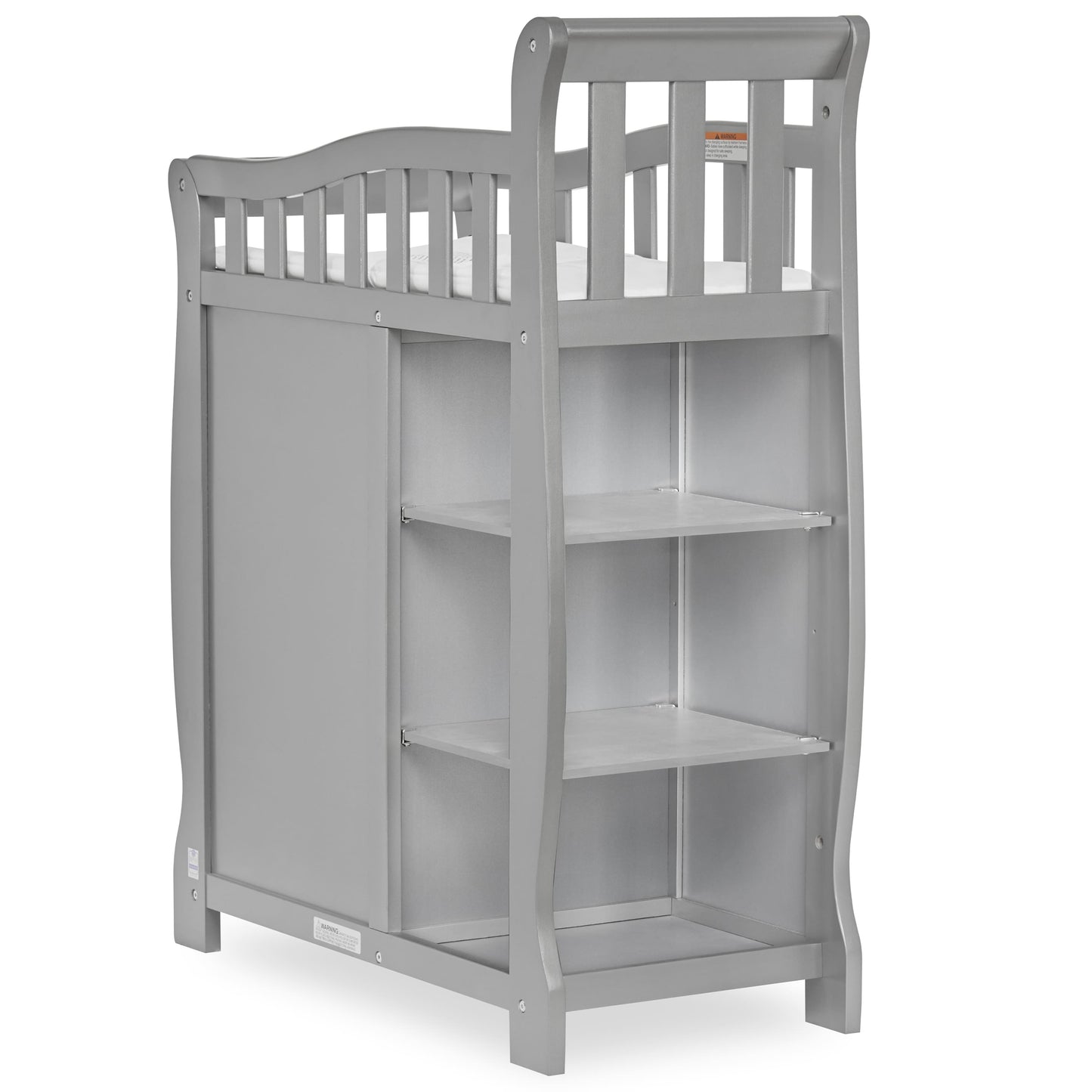 5 in 1 Brody Full Panel Convertible Crib with Changer - Pebble Grey