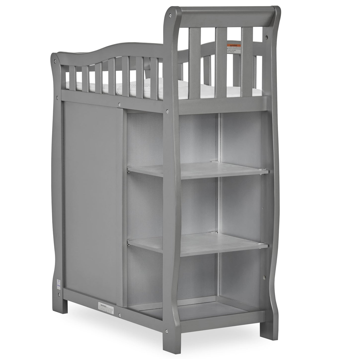5 in 1 Brody Full Panel Convertible Crib with Changer - Steel Grey