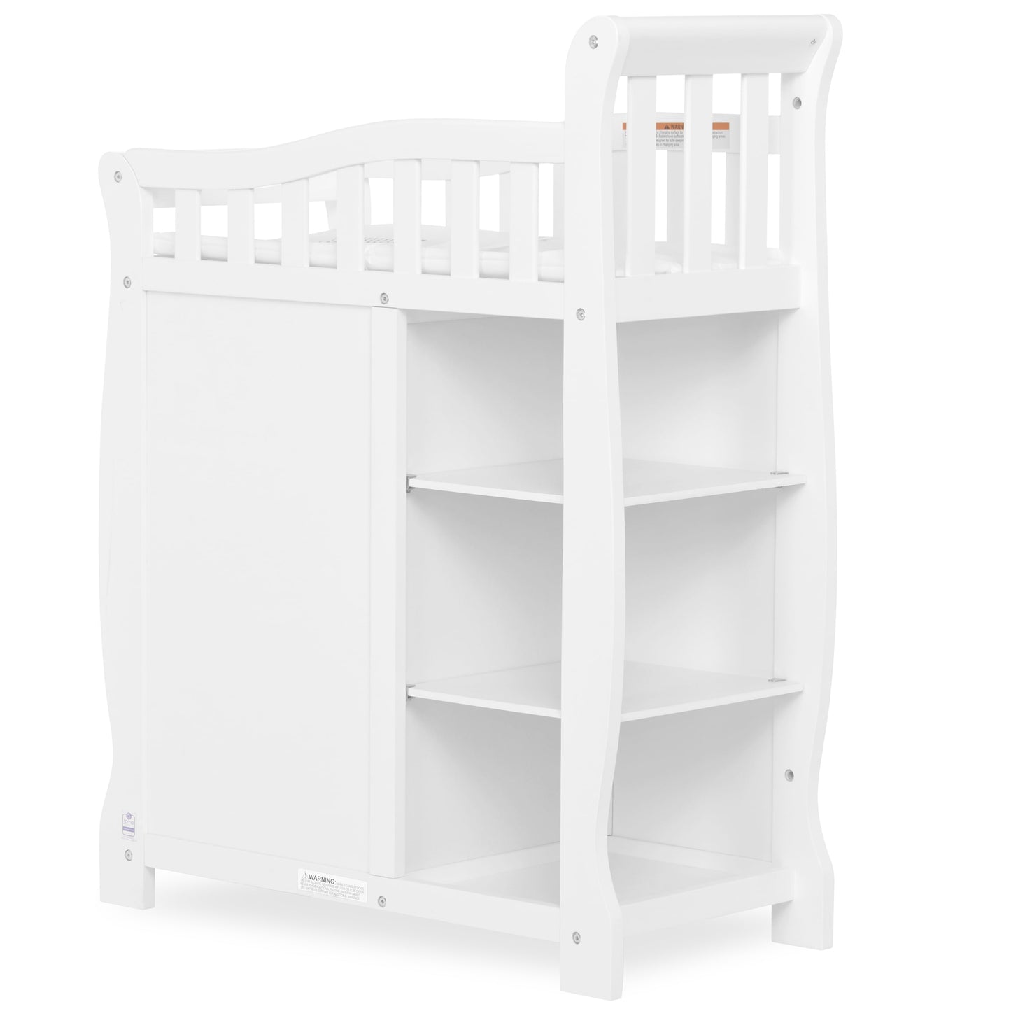 5 in 1 Brody Full Panel Convertible Crib with Changer - White