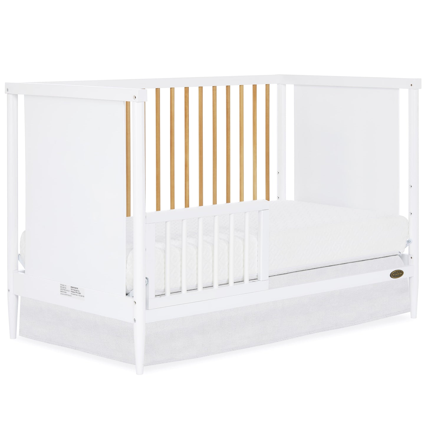 Clover 4 in 1 Modern Island Crib - White and Natural