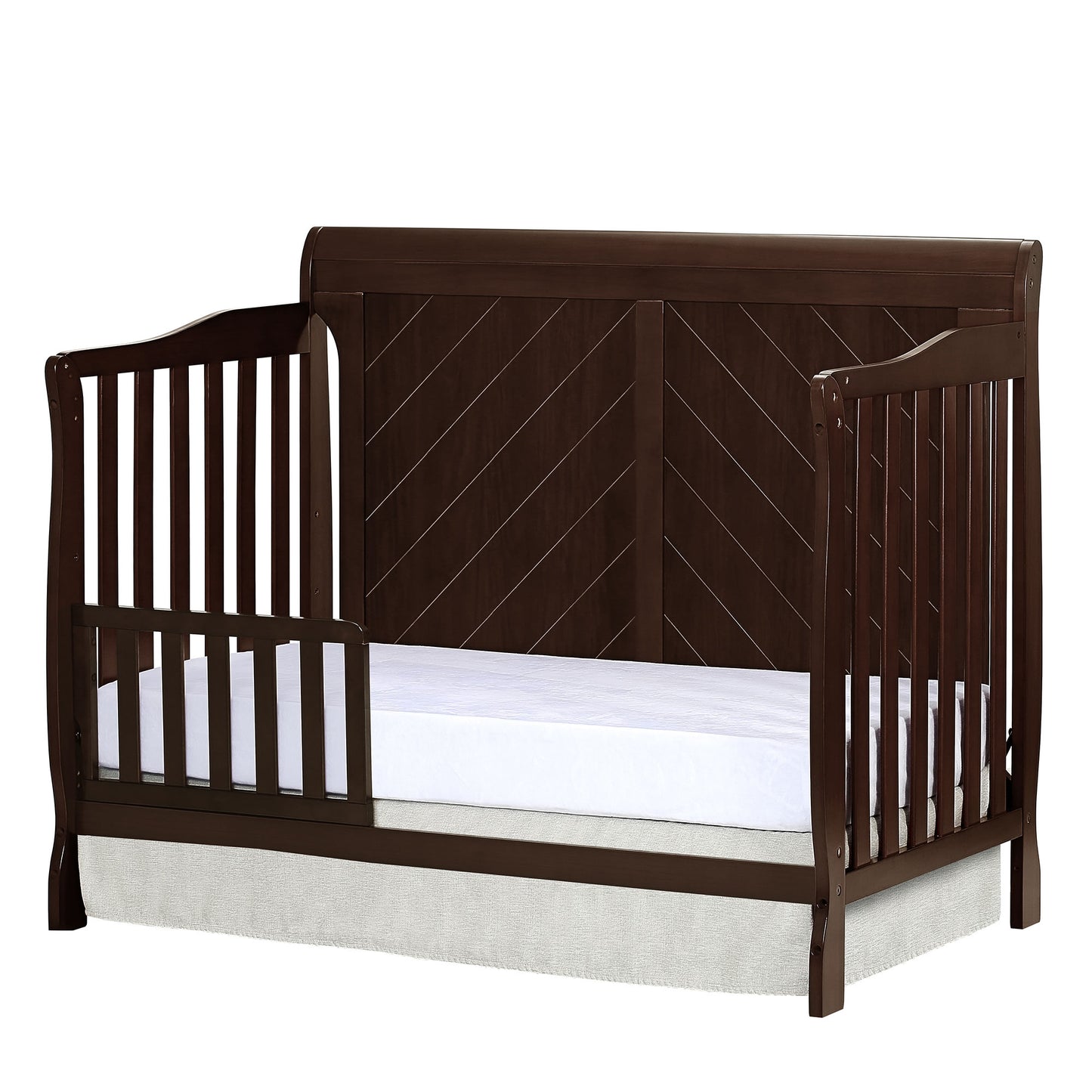 **Ashton Full Panel 5 in 1 Convertible Crib - Espresso**