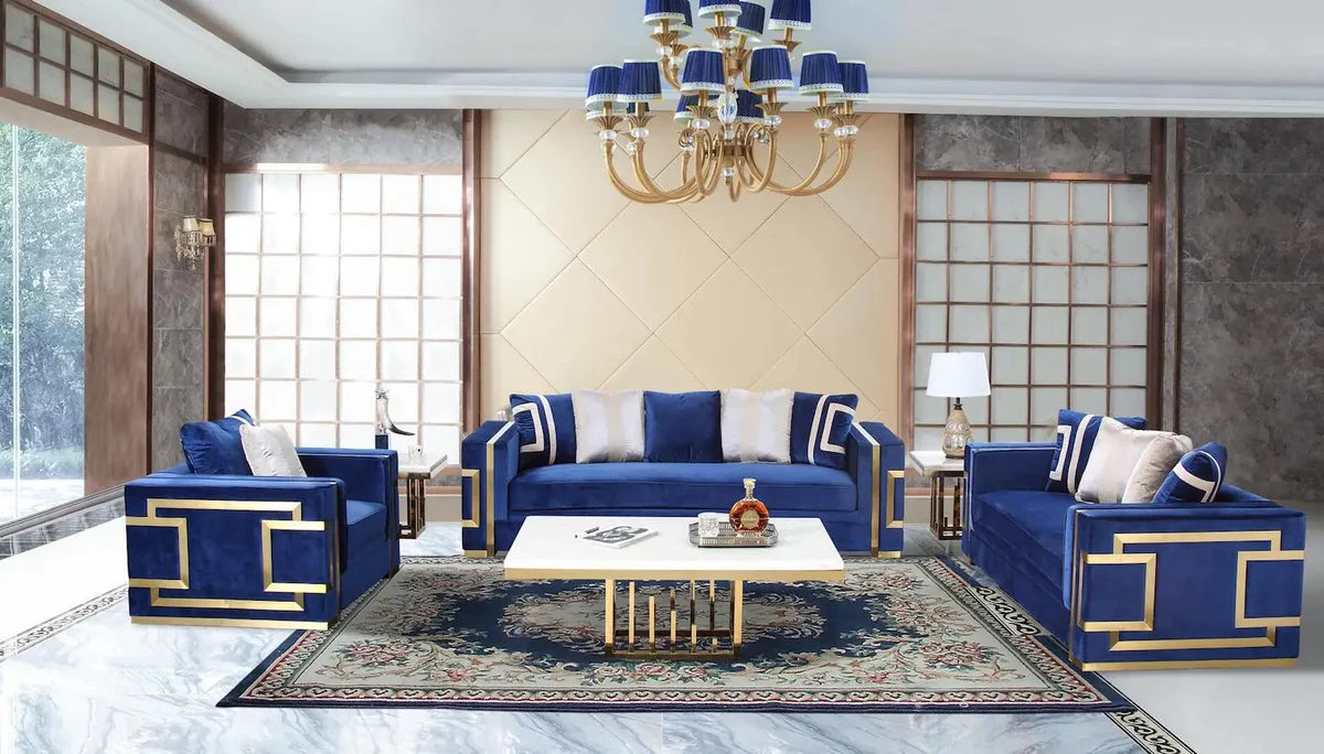 Lawrence Transitional 2 Piece Set in Navy Fabric