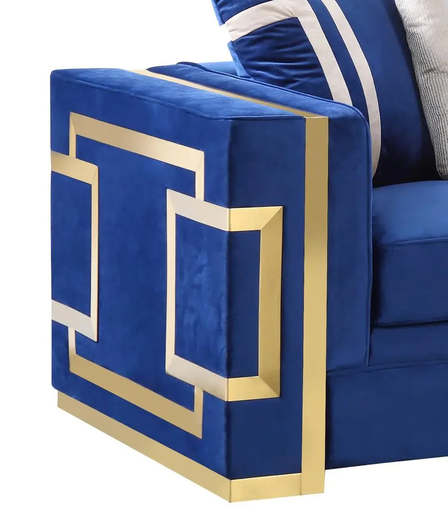 Lawrence Transitional 3 Piece Set in Navy Fabric
