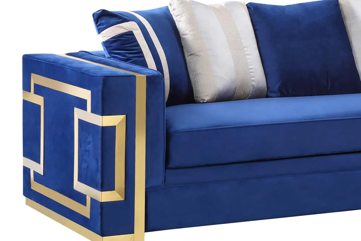 Lawrence Transitional 3 Piece Set in Navy Fabric