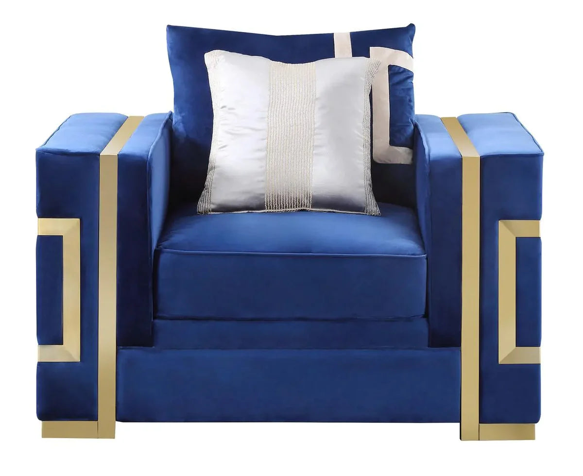 Lawrence Transitional 3 Piece Set in Navy Fabric