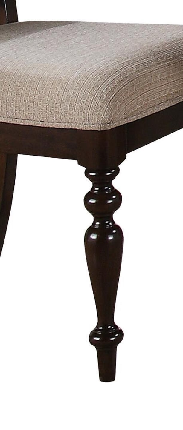 Zora Series 7 Piece Dining Set Espresso Finish