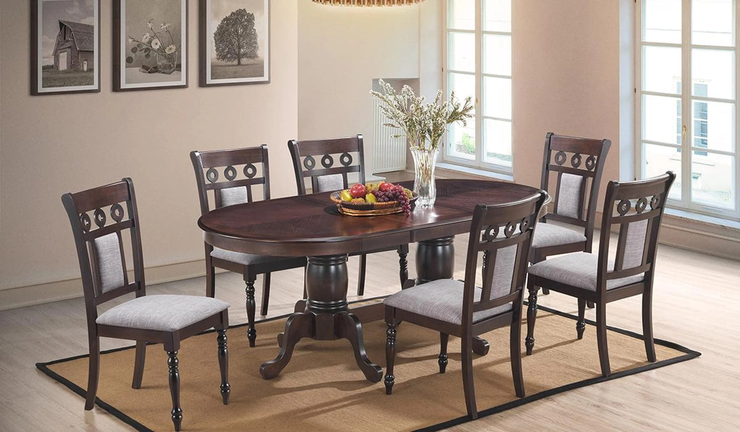 Lakewood Series 7 Piece Wood Dining Room Set - Espresso Finish