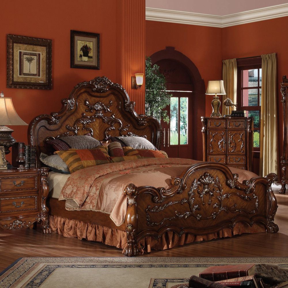 Dresden Queen Bed Cherry Oak