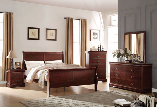 5 Piece Louis Philippe Queen Bed Bedroom Set