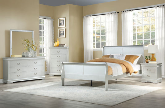 5 Piece Louis Philippe Queen Bed Bedroom Set