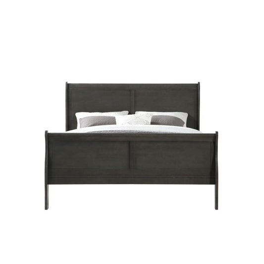 Louis Philippe Queen Bed Dark Gray