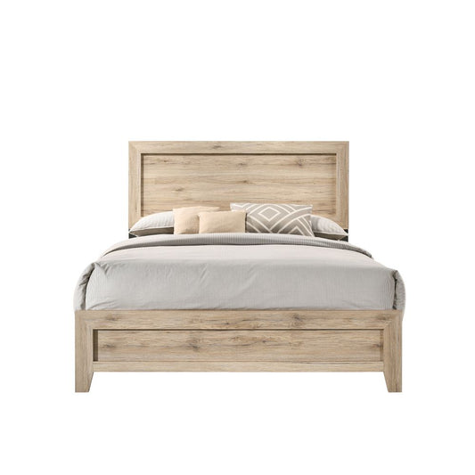 Miquell Queen Bed Natural Finish