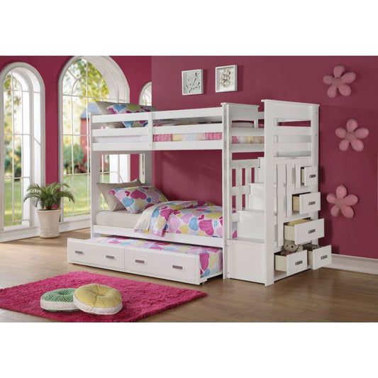 Allentown Twin/Twin Bunk Bed & Trundle White Finish