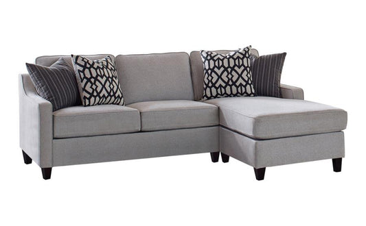 Luanne Upholstered Cushion Back Sectional Grey