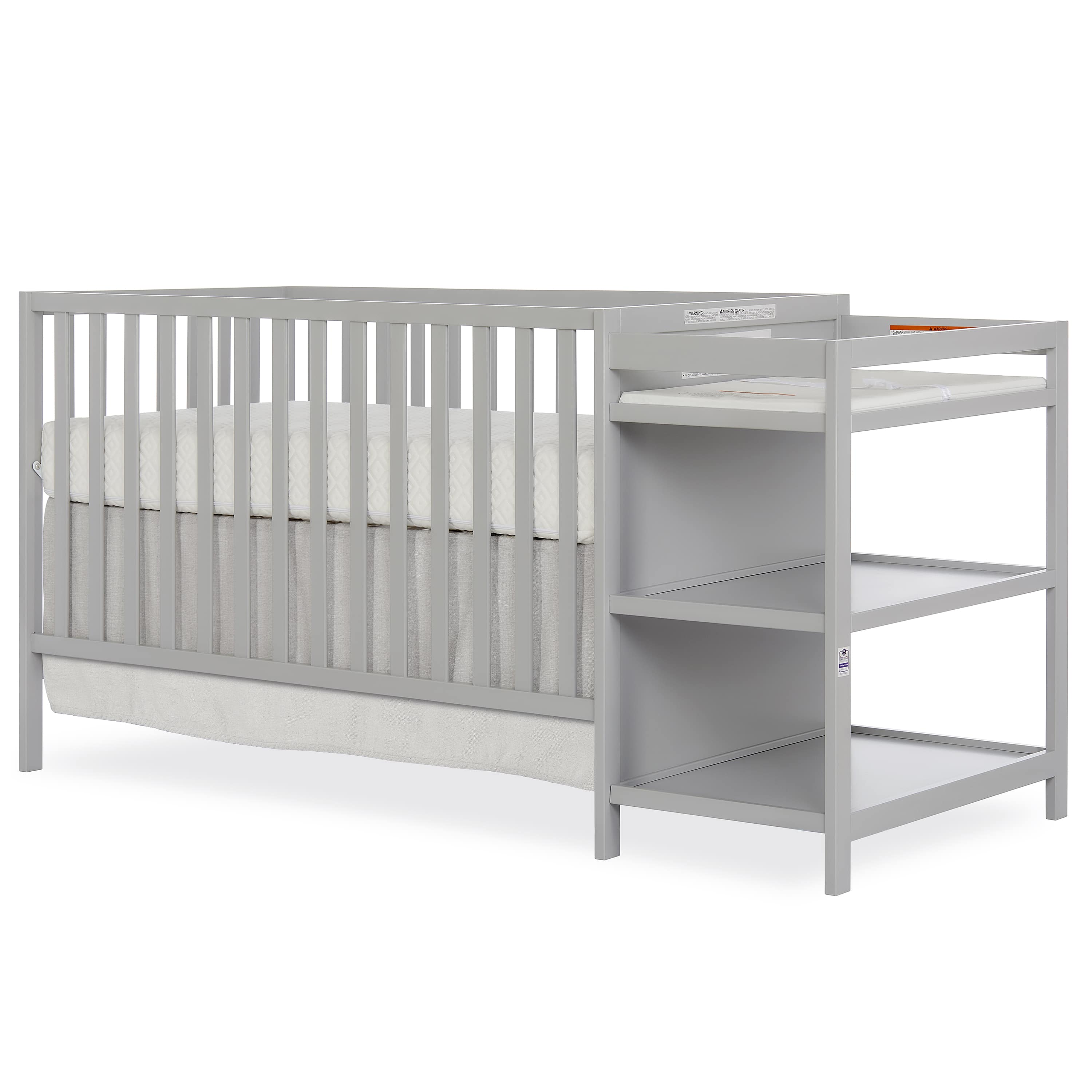 Synergy 3 in 1 Convertible Crib and Changer - Pebble Grey – Mt Olive ...