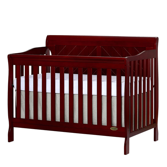 **Ashton Full Panel 5 in 1 Convertible Crib - Cherry**