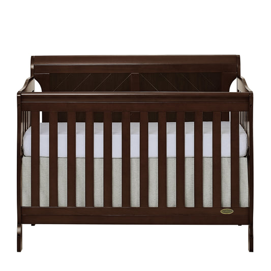 **Ashton Full Panel 5 in 1 Convertible Crib - Espresso**