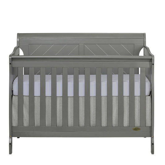 **Ashton Full Panel 5 in 1 Convertible Crib - Storm Grey**