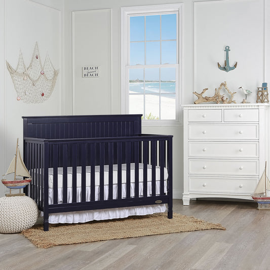 ** Alexa 5 in 1 Convertible Crib Navy**