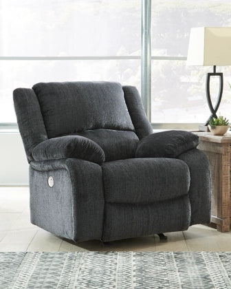 Draycoll Power Recliner Slate color