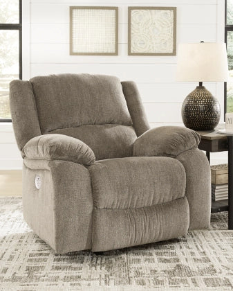 Draycoll Power Recliner Pewter color
