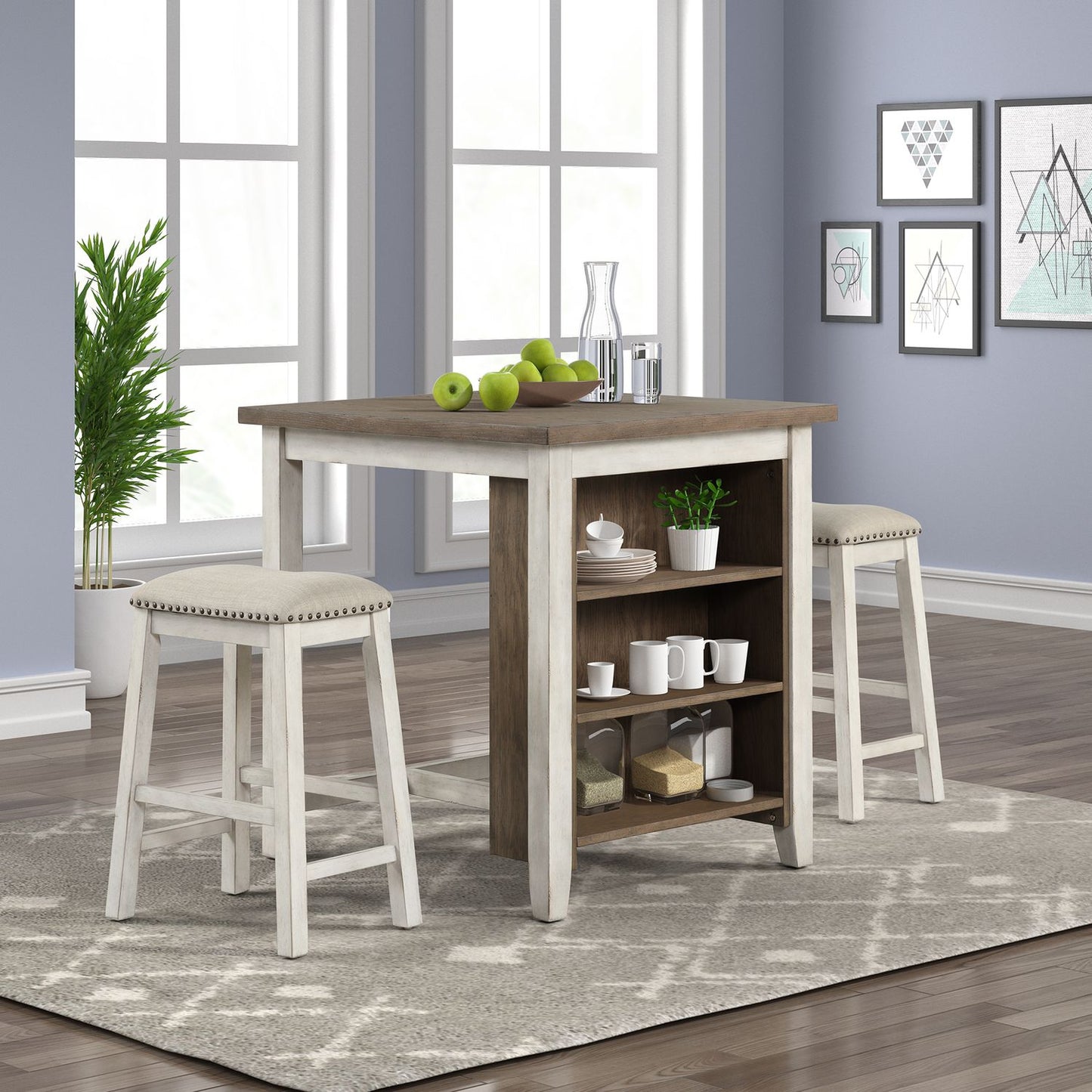 Brook Creek 3 Piece Counter Set - Two Tone