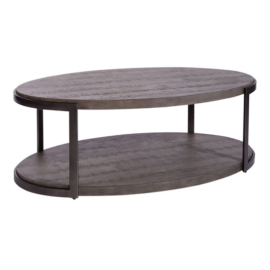 Modern View oval cocktail table