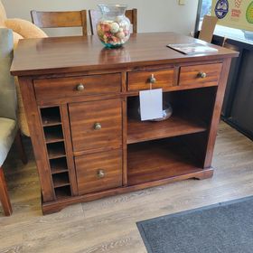 Wooden Bar Table with 2 Bar Stools