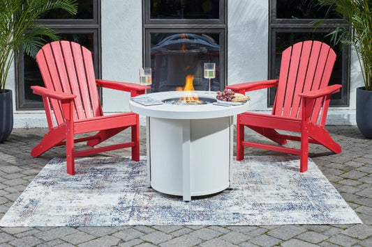 Sundown Treasure Fire Pit Table and 2 Chairs (Red)