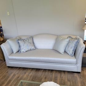 Silk Sofa with Bench Seating