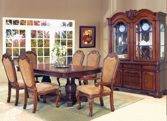 Veronica Series 9 Piece Dining Set in Cherry Finish
