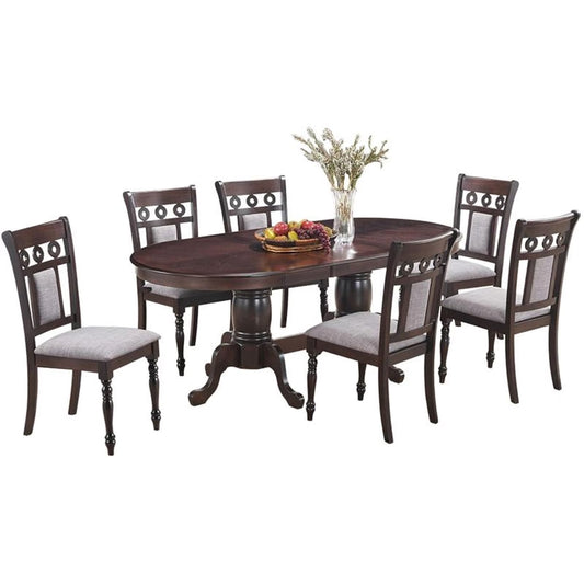 Lakewood Series 7 Piece Wood Dining Room Set - Espresso Finish