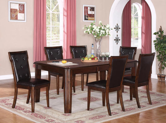 Pam Series 7 Piece Dining Set with Espresso Finish