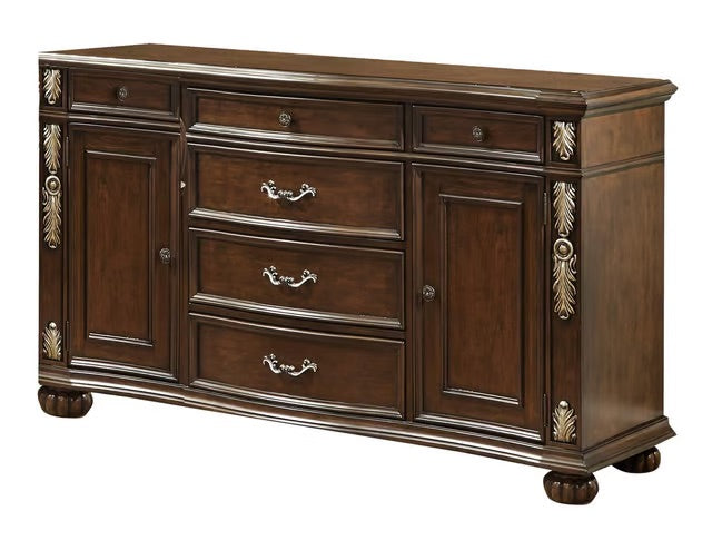 Rosanna Series 9 Piece Dining Set Cherry Finish